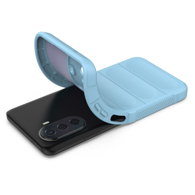 For Huawei Enjoy 50 4G / Nova Y70 Magic Shield TPU + Flannel Phone Case(Dark Grey) - Huawei Cases by buy2fix | Online Shopping UK | buy2fix