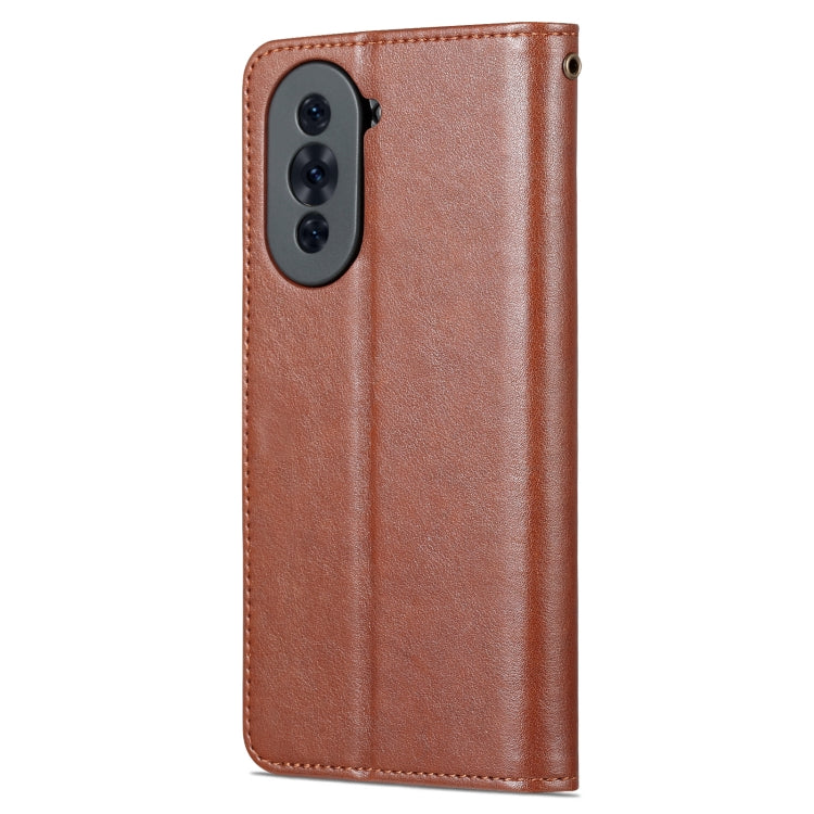 For Huawei nova 10 Pro AZNS Sheepskin Texture Flip Leather Phone Case(Brown) - Huawei Cases by AZNS | Online Shopping UK | buy2fix