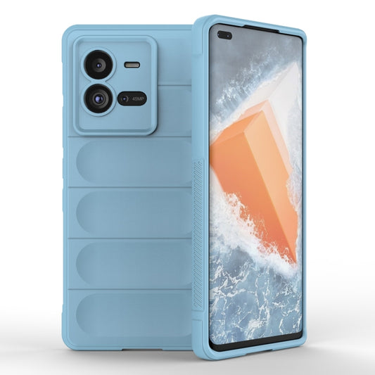 For vivo iQOO 10 Pro 5G Magic Shield TPU + Flannel Phone Case(Light Blue) - vivo Cases by buy2fix | Online Shopping UK | buy2fix