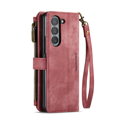 For Samsung Galaxy Z Fold6 5G CaseMe C30 Multifunctional Card Slots Zipper Phone Leather Phone Case(Red) - Galaxy Z Fold6 5G Cases by CaseMe | Online Shopping UK | buy2fix