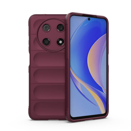 For Huawei Nova Y90/Enjoy 50 Pro Magic Shield TPU + Flannel Phone Case(Wine Red) - Huawei Cases by buy2fix | Online Shopping UK | buy2fix