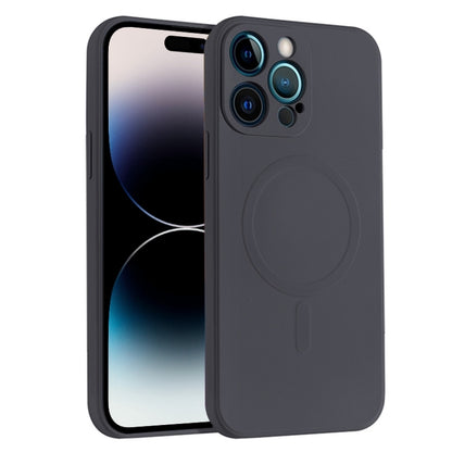 For iPhone 14 Pro Max Liquid Silicone Full Coverage Magsafe Phone Case (Black) - iPhone 14 Pro Max Cases by buy2fix | Online Shopping UK | buy2fix