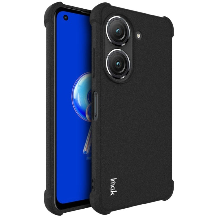 For Asus Zenfone 9 5G IMAK All-inclusive Shockproof Airbag TPU Case (Matte Black) - ASUS Cases by imak | Online Shopping UK | buy2fix