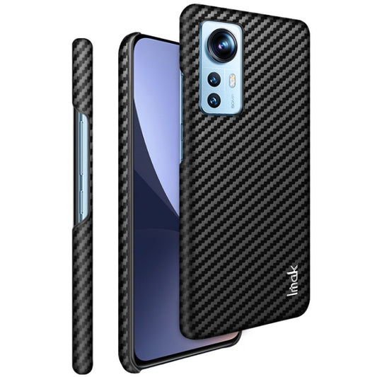 For Xiaomi 12 Glass Version/12X/12S Glass Version IMAK Ruiyi Series Carbon Fiber PU + PC Phone Case(Black) - Xiaomi Cases by imak | Online Shopping UK | buy2fix