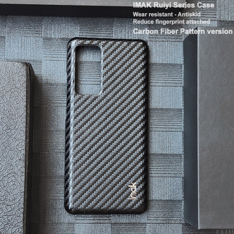 For Xiaomi 12 Glass Version/12X/12S Glass Version IMAK Ruiyi Series Carbon Fiber PU + PC Phone Case(Black) - Xiaomi Cases by imak | Online Shopping UK | buy2fix