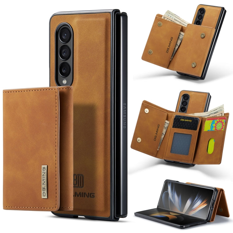 For Samsung Galaxy Z Fold3 5G DG.MING M1 Series 3-Fold Multi Card Wallet  Phone Case(Brown) - Galaxy Phone Cases by DG.MING | Online Shopping UK | buy2fix