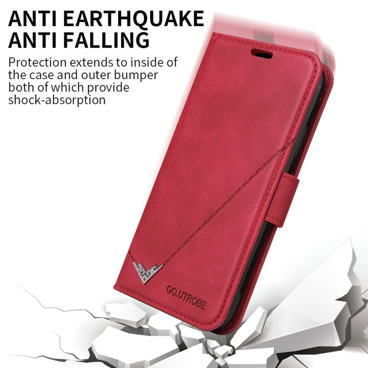 For Huawei P40 Lite GQUTROBE Right Angle Leather Phone Case(Red) - Huawei Cases by GQUTROBE | Online Shopping UK | buy2fix