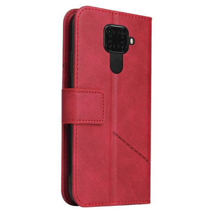 For Huawei Mate 30 Lite GQUTROBE Right Angle Leather Phone Case(Red) - Huawei Cases by GQUTROBE | Online Shopping UK | buy2fix