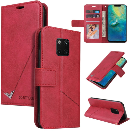 For Huawei Mate 20 Pro GQUTROBE Right Angle Leather Phone Case(Red) - Huawei Cases by GQUTROBE | Online Shopping UK | buy2fix