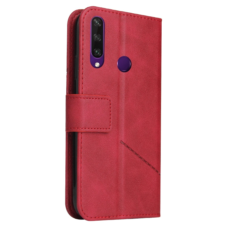 For Huawei P30 Lite GQUTROBE Right Angle Leather Phone Case(Red) - Huawei Cases by GQUTROBE | Online Shopping UK | buy2fix