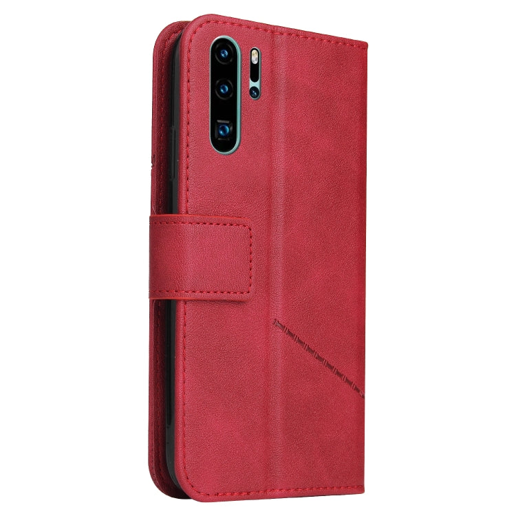 For Huawei P30 Pro GQUTROBE Right Angle Leather Phone Case(Red) - Huawei Cases by GQUTROBE | Online Shopping UK | buy2fix