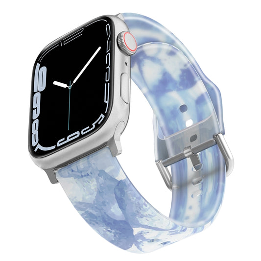 Frosted Translucent Silicone Watch Band For Apple Watch Ultra 49mm&Watch Ultra 2 49mm / Series 9&8&7 45mm / SE 3&SE 2&6&SE&5&4 44mm / 3&2&1 42mm(Ice Blue) - Watch Bands by buy2fix | Online Shopping UK | buy2fix