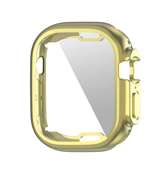 PET Film TPU Watch Case For Apple Watch Ultra 49mm / Ultra 2 49mm(Gold) - Watch Cases by buy2fix | Online Shopping UK | buy2fix