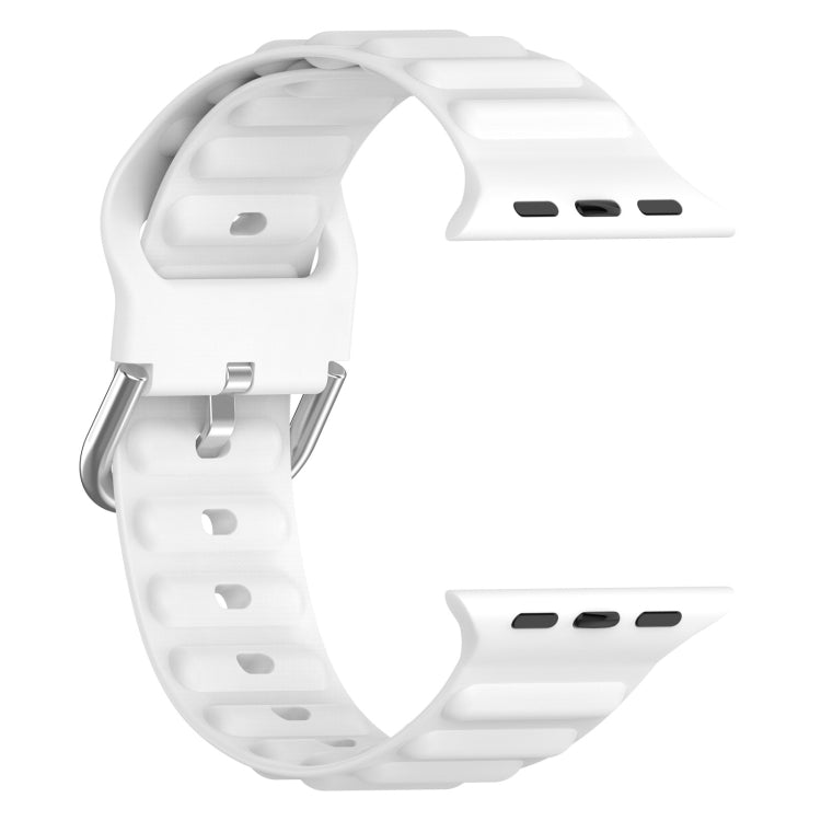 Ocean Ripple Watch Band For Apple Watch Series 8&7 45mm / SE 2&6&SE&5&4 44mm(White) - Watch Bands by buy2fix | Online Shopping UK | buy2fix