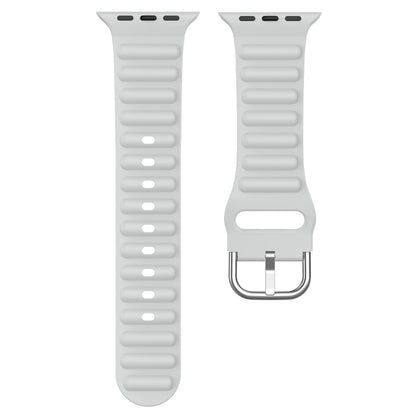 Ocean Ripple Watch Band For Apple Watch Series 8&7 45mm / SE 2&6&SE&5&4 44mm(Light Grey) - Watch Bands by buy2fix | Online Shopping UK | buy2fix