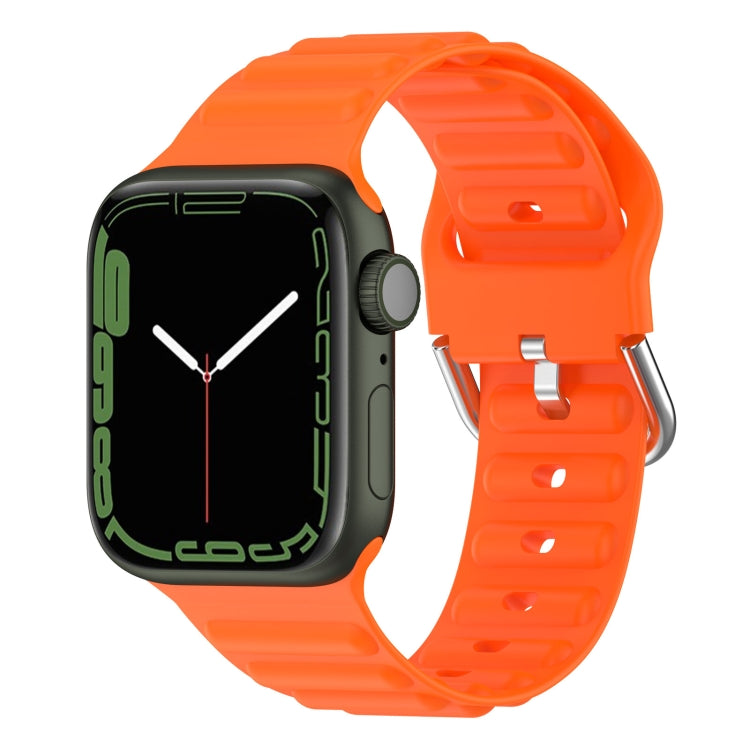 Ocean Ripple Watch Band For Apple Watch Series 8&7 41mm / SE 2&6&SE&5&4 40mm(Orange) - Watch Bands by buy2fix | Online Shopping UK | buy2fix