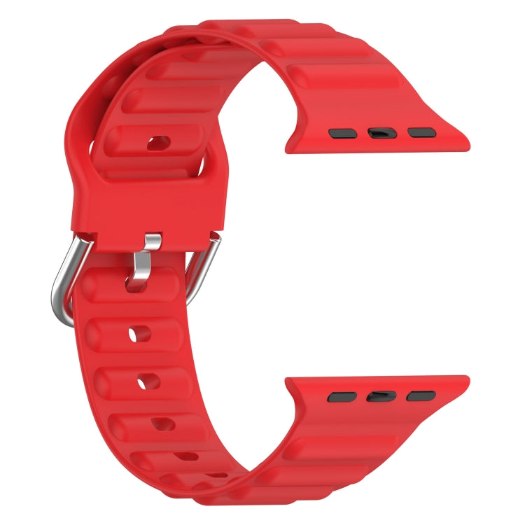 Ocean Ripple Watch Band For Apple Watch Series 8&7 41mm / SE 2&6&SE&5&4 40mm(Red) - Watch Bands by buy2fix | Online Shopping UK | buy2fix