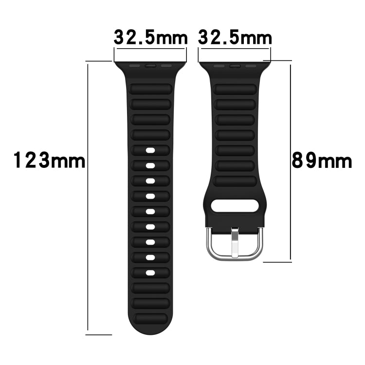 Ocean Ripple Watch Band For Apple Watch Series 8&7 41mm / SE 2&6&SE&5&4 40mm(Wine Red) - Watch Bands by buy2fix | Online Shopping UK | buy2fix