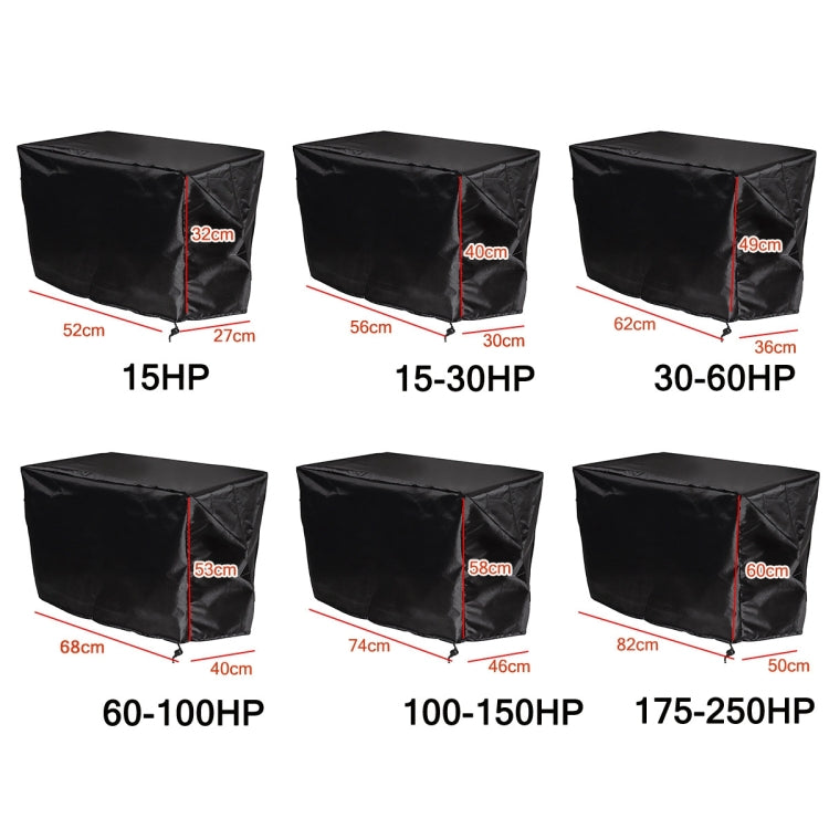 210D Oxford Cloth Boat Propeller Engine Waterproof and Dustproof Cover, Size:74x45x58cm/100-150HP(Black) - Marine Accessories & Parts by buy2fix | Online Shopping UK | buy2fix