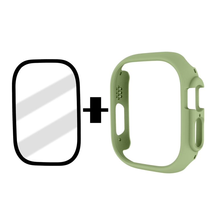 Tempered Glass Film Frosted PC Watch Case For Apple Watch Ultra 49mm / Apple Watch Ultra 2 49mm(Mint Green) - Watch Cases by buy2fix | Online Shopping UK | buy2fix