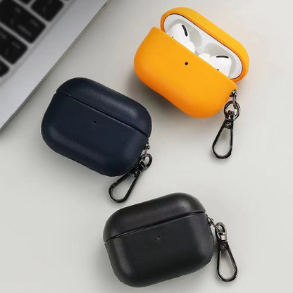 For Apple AirPods 3 PU Leather Wireless Bluetooth Earphone Protective Case(Black) - For AirPods 3 by buy2fix | Online Shopping UK | buy2fix