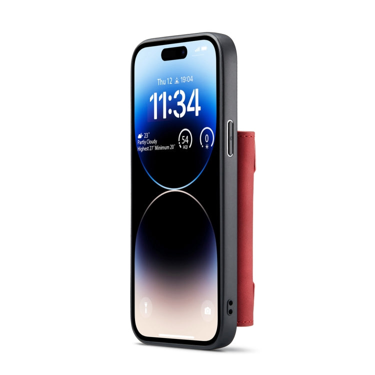 For iPhone 14 Pro Max DG.MING M2 Series 3-Fold Card Bag Leather Case(Red) - iPhone 14 Pro Max Cases by DG.MING | Online Shopping UK | buy2fix