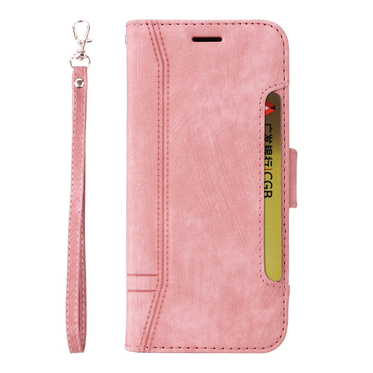 For Motorola Moto E20 / E30 / E40 BETOPNICE Dual-side Buckle Leather Phone Case(Pink) - Motorola Cases by BETOPNICE | Online Shopping UK | buy2fix