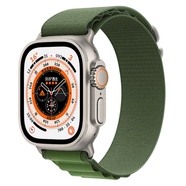 For Apple Watch Ultra 49mm Nylon Watch Band(Green) - Watch Bands by buy2fix | Online Shopping UK | buy2fix