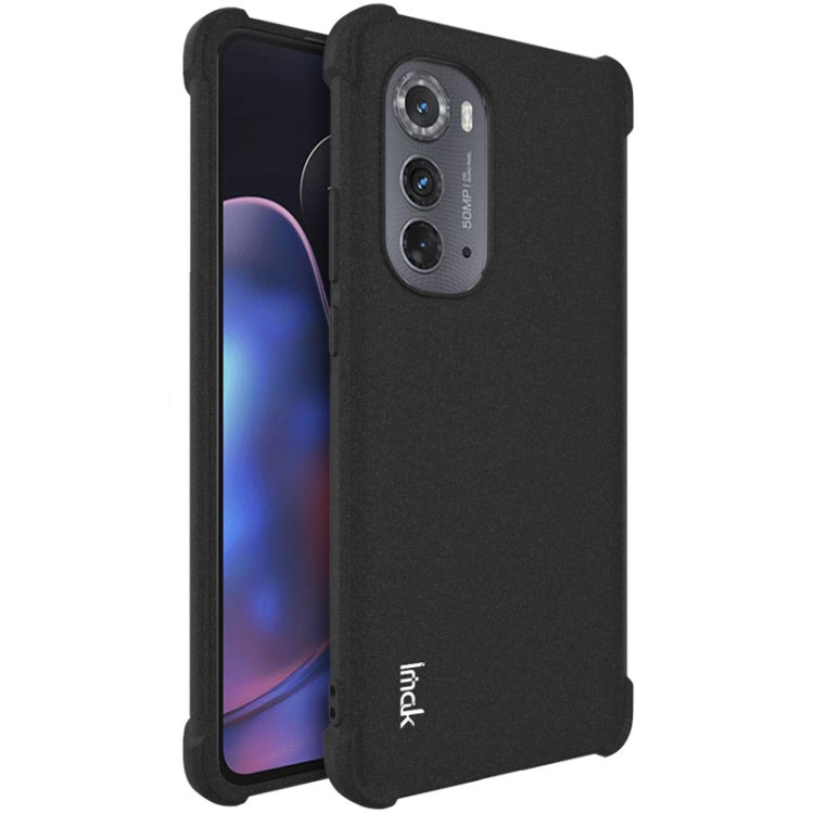 For Motorola Edge 2022 5G imak Shockproof Airbag TPU Phone Case(Matte Black) - Motorola Cases by imak | Online Shopping UK | buy2fix