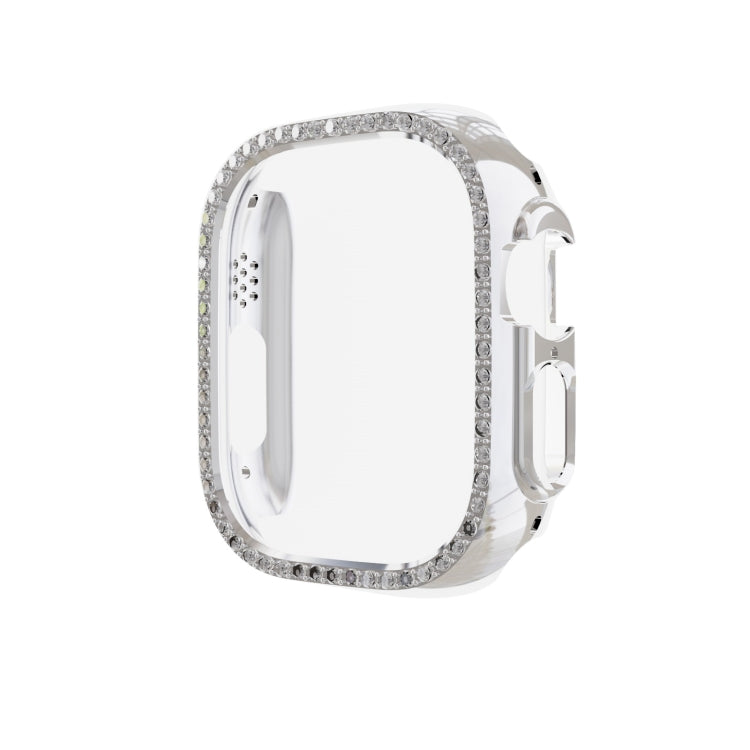 For Apple Watch Ultra 49mm Diamond Hollow PC Watch Case(Silver) - Watch Cases by buy2fix | Online Shopping UK | buy2fix