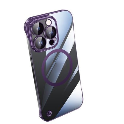 For iPhone 12 Pro Electroplating Frameless Magsafe Magnetic PC Phone Case(Deep Purple) - iPhone 12 / 12 Pro Cases by buy2fix | Online Shopping UK | buy2fix