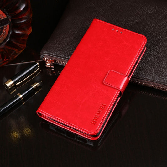 For Huawei Honor Play 4T Pro idewei Crazy Horse Texture Horizontal Flip Leather Case with Holder & Card Slots & Wallet(Red) - Honor Cases by idewei | Online Shopping UK | buy2fix