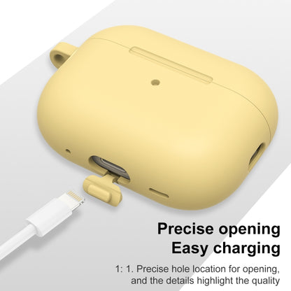 For AirPods Pro 2 Thickened One-piece Shockproof Earphone Case(Yellow) - For AirPods Pro 2 by buy2fix | Online Shopping UK | buy2fix