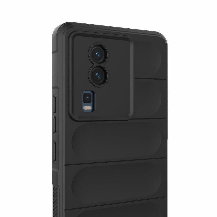 For vivo iQOO Neo7 Magic Shield TPU + Flannel Phone Case(Dark Blue) - vivo Cases by buy2fix | Online Shopping UK | buy2fix