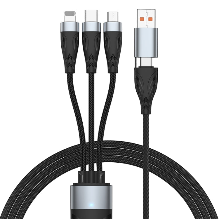 ADC-008 100W USB/Type-C to Type-C + 8 Pin + Micro USB Two to Three Fully Compatible Fast Charge Data Cable, Length:1.2m - Multifunction Cable by buy2fix | Online Shopping UK | buy2fix