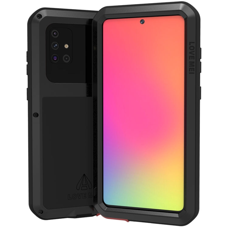 For Galaxy A71 LOVE MEI Metal Shockproof Waterproof Dustproof Protective Case(Black) - Galaxy Phone Cases by LOVE MEI | Online Shopping UK | buy2fix