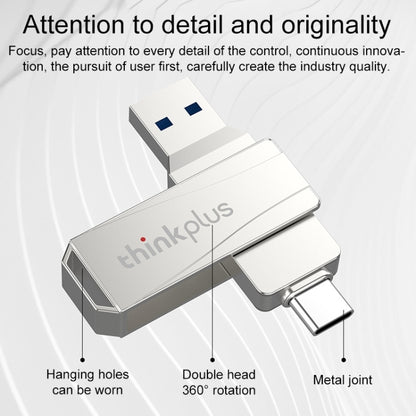 Lenovo Thinkplus MU252 USB 3.1 + USB-C / Type-C Flash Drive, Memory:32GB (Silver) - USB Flash Drives by Lenovo | Online Shopping UK | buy2fix