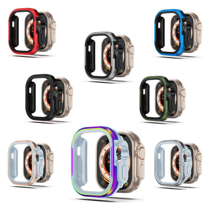 For Apple Watch Ultra 49mm Aluminum Alloy + TPU 2 in 1 Protective Case(Red) - Watch Cases by buy2fix | Online Shopping UK | buy2fix