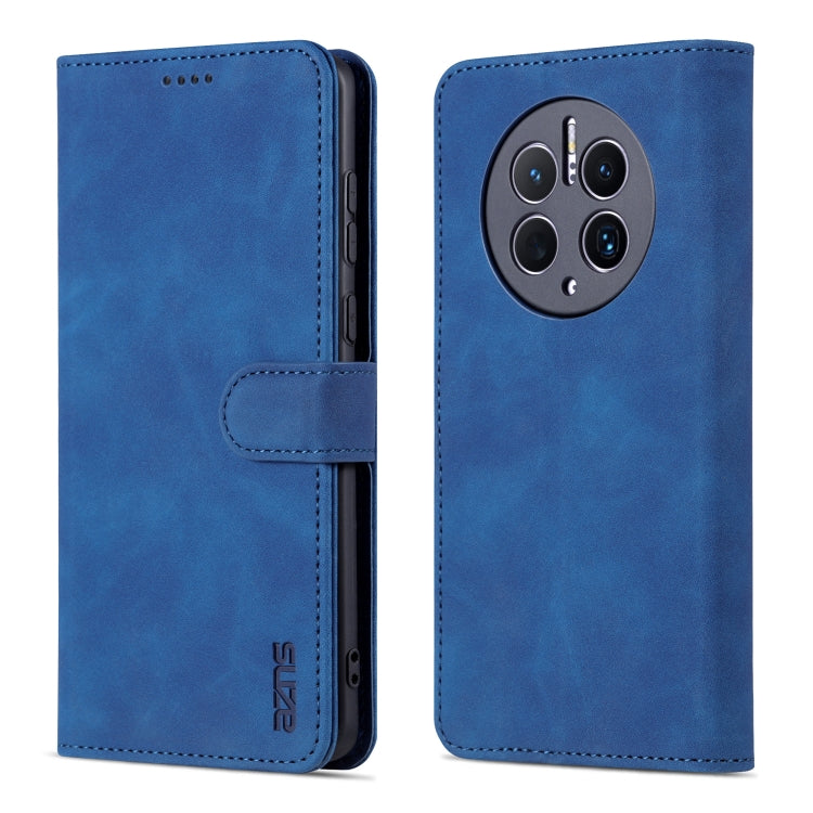 For Huawei Mate 50 Pro AZNS Skin Feel Calf Texture Flip Leather Phone Case(Blue) - Huawei Cases by AZNS | Online Shopping UK | buy2fix