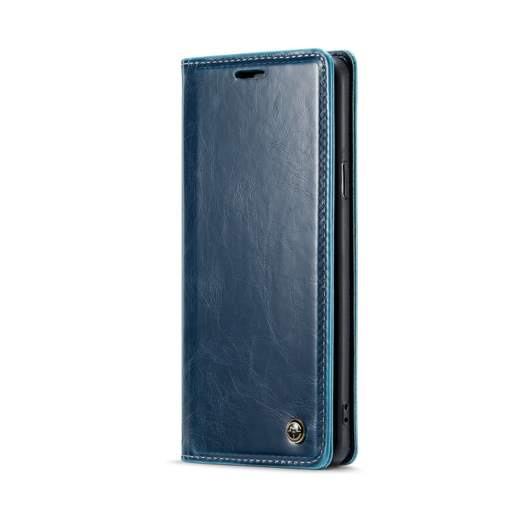 For Samsung Galaxy S9 CaseMe 003 Crazy Horse Texture Leather Phone Case(Blue) - Galaxy Phone Cases by CaseMe | Online Shopping UK | buy2fix