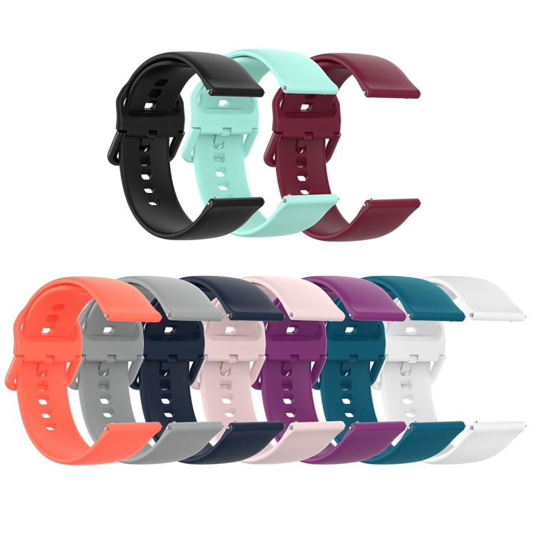 23mm Color Buckle Silicone Wrist Strap Watch Band for Fitbit Versa 2 / Versa / Versa Lite / Blaze, Size: S(Black) - Watch Bands by buy2fix | Online Shopping UK | buy2fix