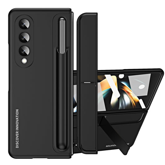 For Samsung Galaxy Z Fold4 2 in 1 Detachable PC Folding Phone Case with Holder & Pen Slot(Black) - Galaxy Z Fold4 5G Cases by buy2fix | Online Shopping UK | buy2fix