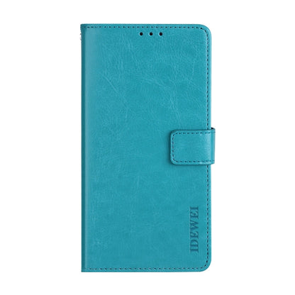 For Tecno Pova 3 idewei Crazy Horse Texture Leather Phone Case(Sky Blue) - Tecno Cases by idewei | Online Shopping UK | buy2fix