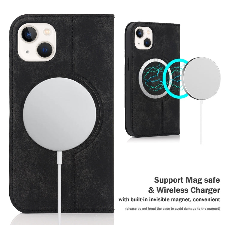 For iPhone 14 Wireless Charging Magsafe Leather Phone Case(Black) - iPhone 14 Cases by buy2fix | Online Shopping UK | buy2fix