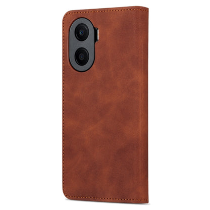 For Honor Play 40 Plus AZNS Skin Feel Calf Texture Flip Leather Phone Case(Brown) - Honor Cases by AZNS | Online Shopping UK | buy2fix