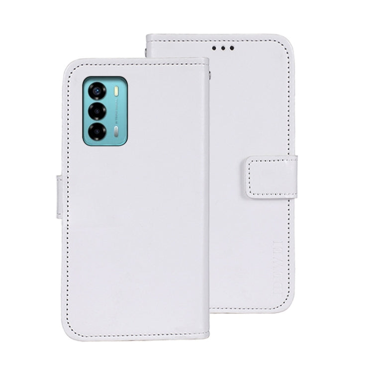 For ZTE Blade A72 4G idewei Crazy Horse Texture Leather Phone Case(White) - ZTE Cases by idewei | Online Shopping UK | buy2fix