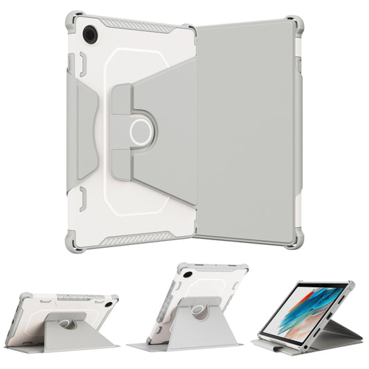 For Samsung Galaxy Tab A8 10.5 2021 360 Degree Rotating Armored Smart Tablet Leather Case(Grey) - Other Galaxy Tab PC by buy2fix | Online Shopping UK | buy2fix