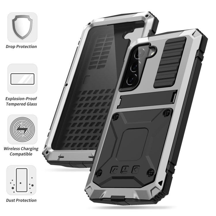 For Samsung Galaxy S23 5G R-JUST Life Waterproof Dustproof Shockproof Phone Case(Silver) - Galaxy S23 5G Cases by R-JUST | Online Shopping UK | buy2fix