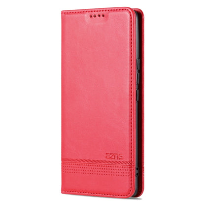 For Honor 80 AZNS Magnetic Calf Texture Leather Phone Case(Red) - Honor Cases by AZNS | Online Shopping UK | buy2fix