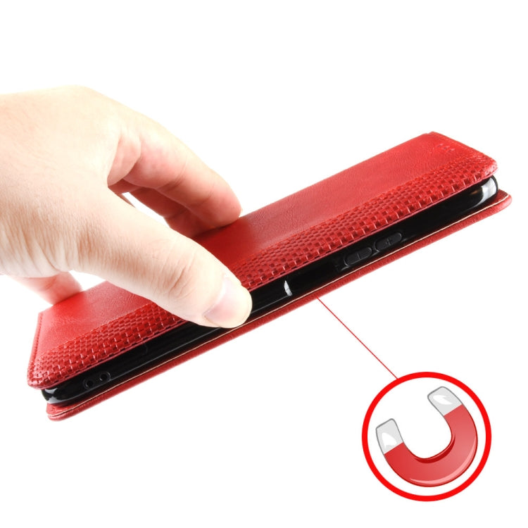 For Blackview BV5200 Magnetic Buckle Retro Texture Leather Phone Case(Red) - More Brand by buy2fix | Online Shopping UK | buy2fix